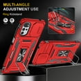thumbnail image 6 of Dteck For Motorola Moto G Stylus 5G (2022),Magnetic Ring Holder Stand Shockproof Slide Lens Protector Case Cover,Red, 6 of 7