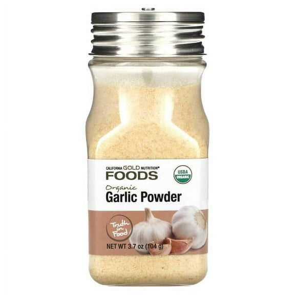 California Gold Nutrition, Foods, Organic Garlic Powder, 3.7 oz Pack of 3