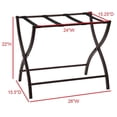 thumbnail image 2 of Ari 26-Inch Bronze Metal Transitional Folding Luggage Rack Organizer with Nylon Belts, 2 of 3