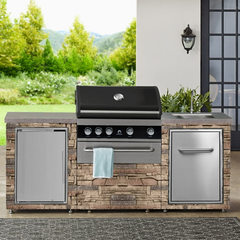 Heavy Duty Prokam Desert Sunrise 5B Gas BBQ, Outdoor Propane Grill