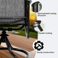 thumbnail image 7 of Patio Swivel Chairs Set of 8, Outdoor Dining Chairs with All-Weather Textilene Mesh and Metal, High Back, Patio Swivel Chairs for Patio, Deck, Garden, and Backyard（Gray）, 7 of 7