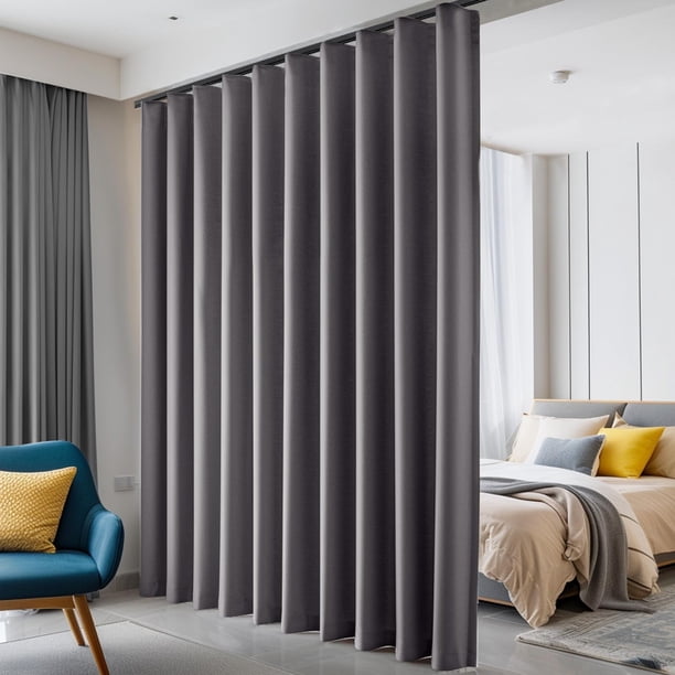 Cortinas separadoras de ambientes Hoeflife Blackout Grey 304,8 x 243,84 cm
