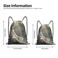 thumbnail image 2 of Xecao Forest Meditating White Tiger Pattern Sports Drawstring Backpack - String Swim Gym Bag with Wet Proof Pocket for Women&Men-Small, 2 of 6