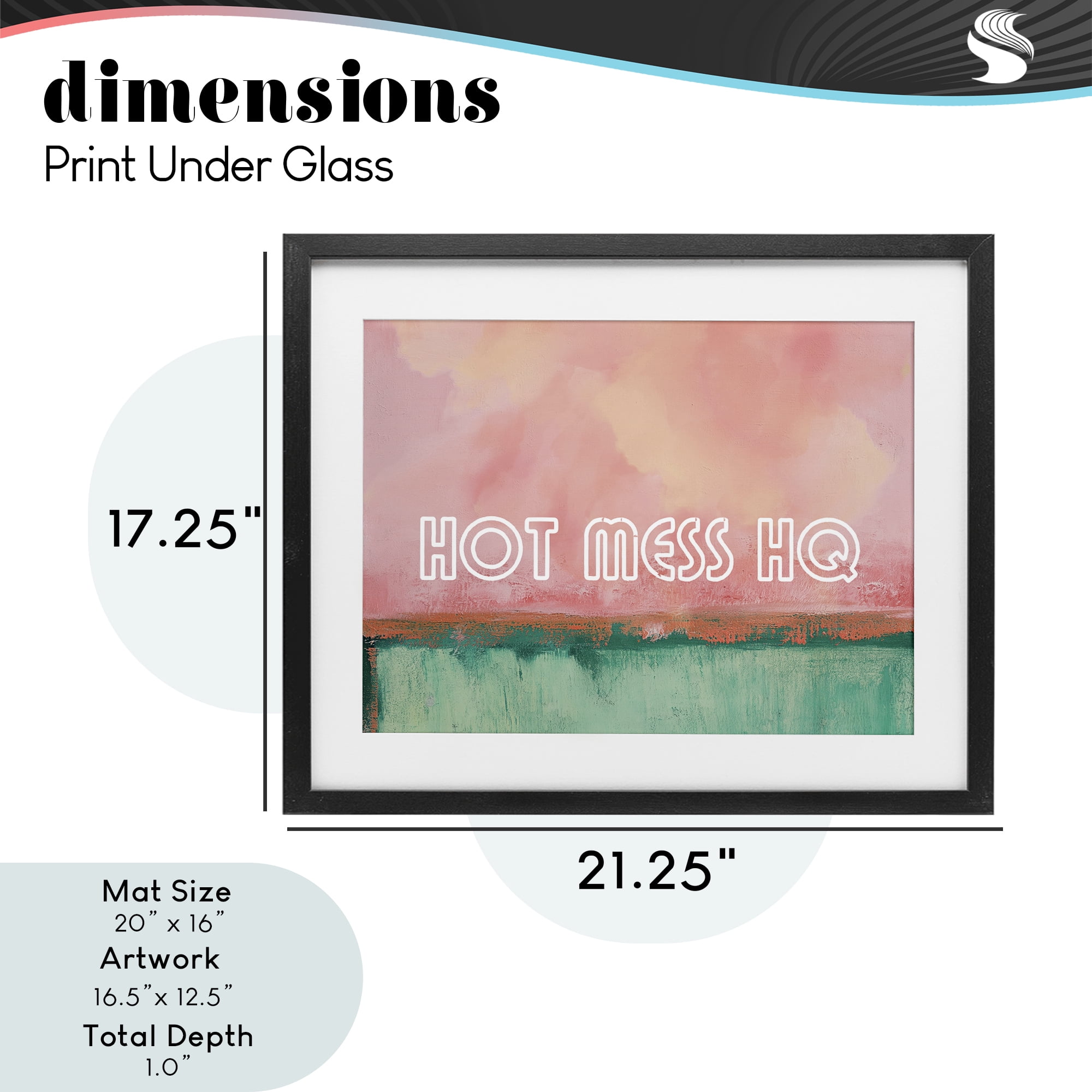 Stupell Industries Hot Mess Headquarters Black Framed Print Under Glass, design by Gina Kelly