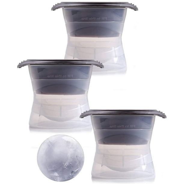 Sphere Ice Maker Ball Molds Reusable Plastic Opal Ice Mold Round