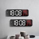 thumbnail image 4 of Reloj Despertador Digital Para Dormitorios, Mesita De Noche, Reloj LED, Reloj Despertador Electrónico Para El Hogar, Pantalla Grande, Reloj Enchufable, Montado En La Pared Para, 4 of 7