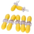 thumbnail image 1 of Brochetas para mazorcas de maíz, 12 piezas, soporte para mazorcas de maíz, accesorios para barbacoa, tenedores para comida y fruta, 1 of 5