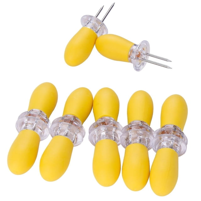 Brochetas para mazorcas de maíz, 12 piezas, soporte para mazorcas de maíz, accesorios para barbacoa, tenedores para comida y fruta