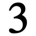 thumbnail image 1 of Número 3 pequeño(NUM-3-S) Village Wrought Iron NUM-3-S, 1 of 1