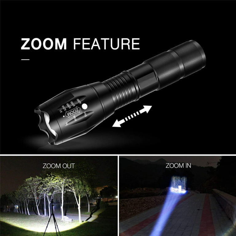 LED Tactical Flashlight, Super Bright High Lumen XML T6 LED
