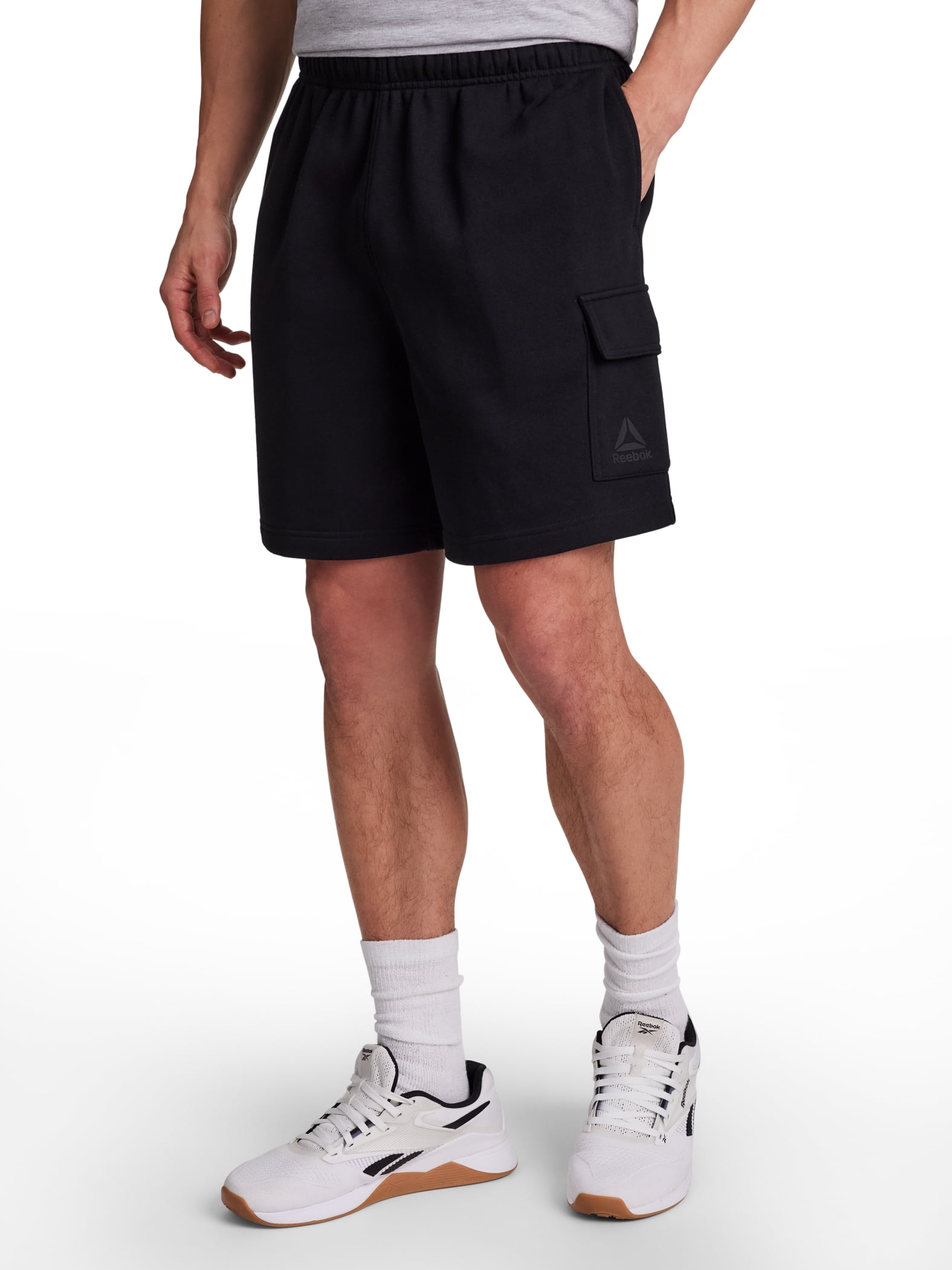 Reebok Men's and Big Men's League Knit Cargo Short, 7" inseam, Sizes XS-5XL