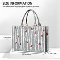 thumbnail image 3 of Large Capacity Tote Bag,Gray Christmas Cardinal Bird Pattern Handbag Fashion Luxury Tote Bag,15.7"x13"x 5.1" Inches,Laptop Compatible, 3 of 6