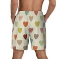 thumbnail image 2 of Lsque Mens Swim Trunks Heart Polka Dot Pattern - Bathing Suit Compression Liner - Beach Swim Shorts Swimwear - (S-3XL) - Stretch Quick Dry -XX-Large, 2 of 9