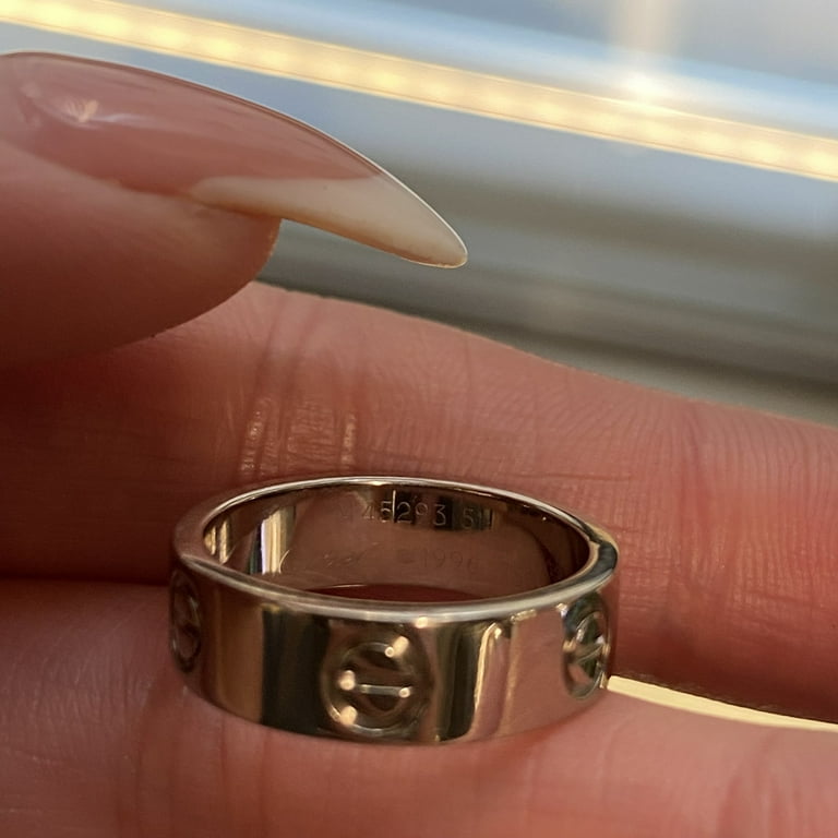 【ポイント10倍】 Ring Classic Love Cartier 18K 5.75 US 51 Size Gold White アクセサリー