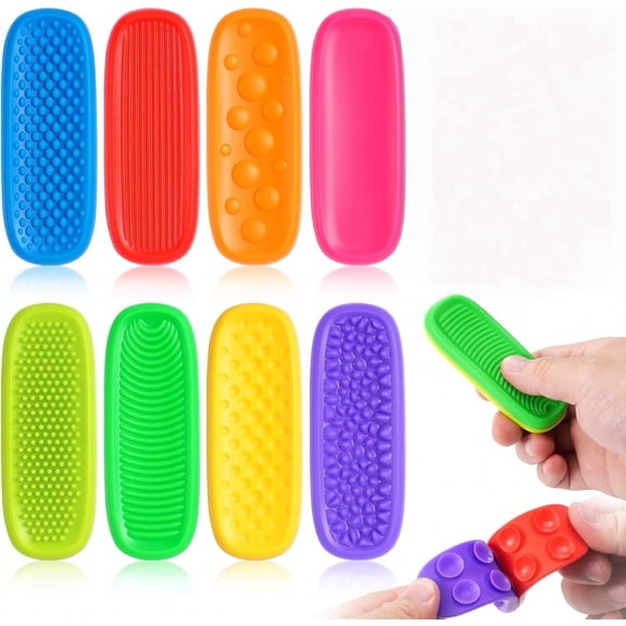 8-pack fidget sensory strips for adult students. Stress relief fidget calming strips, quiet classroom prizes mini