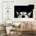 thumbnail image 5 of Elephant Stock Peeking Siberian Husky Wall Art - Horizontal Canvas Wall Art - Living Room Wall Decor - Animal Canvas - Black And White Decor - 30" x 20", 5 of 8