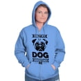 thumbnail image 4 of Only My Dog Understands Me Pet Lover Zip Up Hoodie Men's Women's Brisco Brands X, 4 of 6