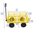 thumbnail image 6 of Heavy solid wheel tool truck truck garden truck truck is easier to transport firewood (yellow), 6 of 8