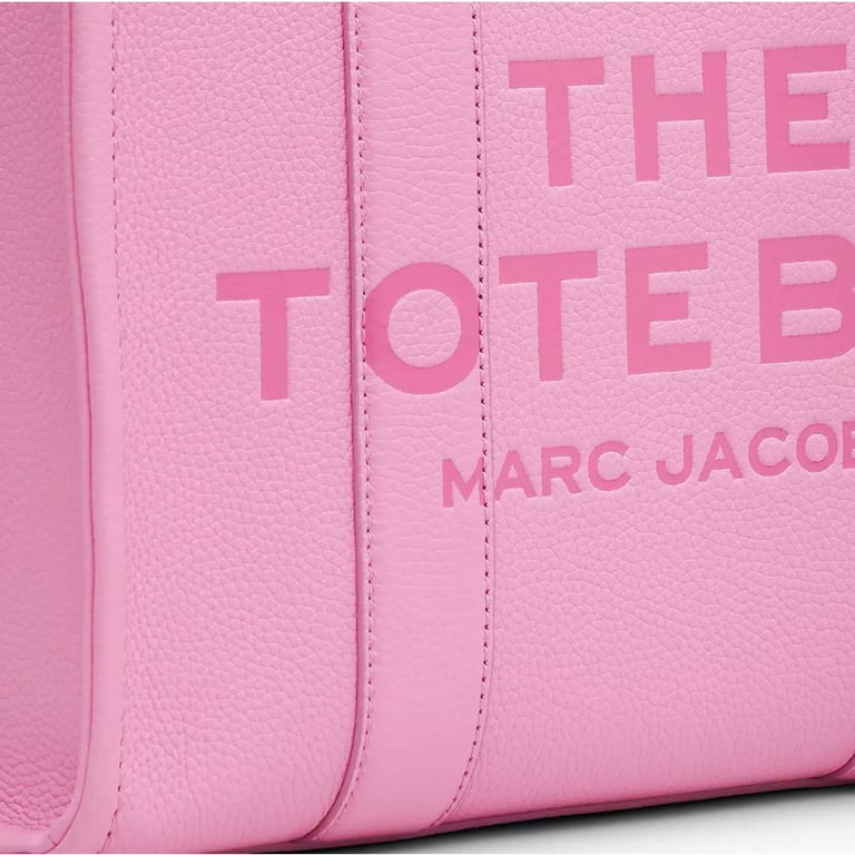 Marc Jacobs Womwns The Leather Medium Tote Bag Fluro Candy Pink