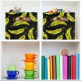 thumbnail image 6 of GZHJMY Storage Basket Bananas Black Foldable Canvas Laundry Baskets Bin Waterproof Inner Layer with Sturdy Handles for Toy Nursery Blanket Clothes 2 Pack, 6 of 7
