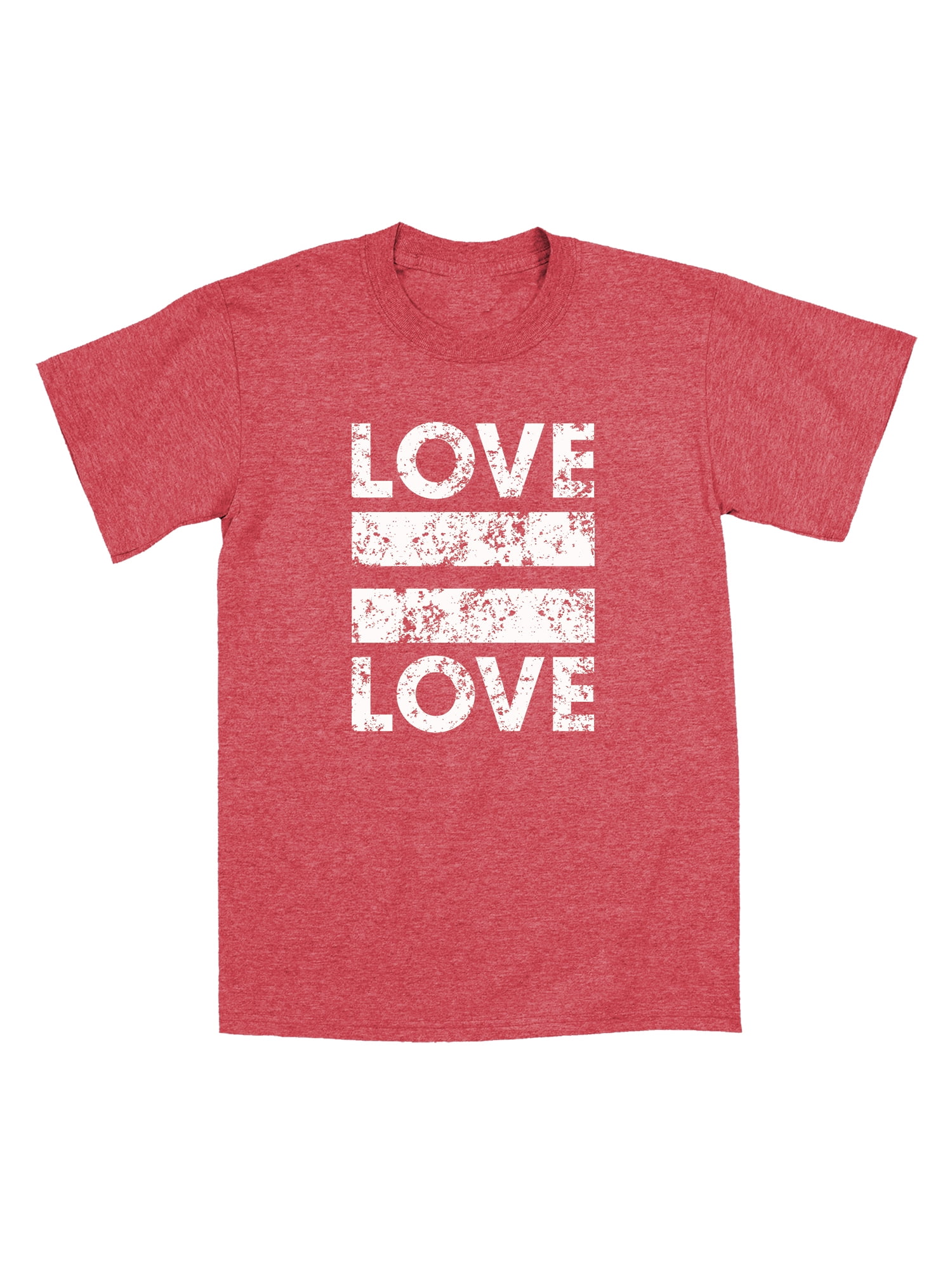 Instant Message - Love Love Equality News Mens T-Shirt - Heather red - 2 X-Large - Walmart.com