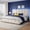Beige, variant on Upholstered Bed Frame with Headboard King Size Bed Frame with LED Lights & Storage & Charging Station,Gray