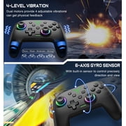 Switch 2 Controller, Wireless Pro Controller for Switch 2/OLED/Lite/iOS/Android/PC with RGB Light, Hall Effect Joystick