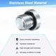 thumbnail image 2 of Uxcell 6-Pack Tapón de ajuste de tubería de cabeza hexagonal interior M14x1.5mm, tapón de socket de acero inoxidable con tornillo de sellado O-Ring, 2 of 6