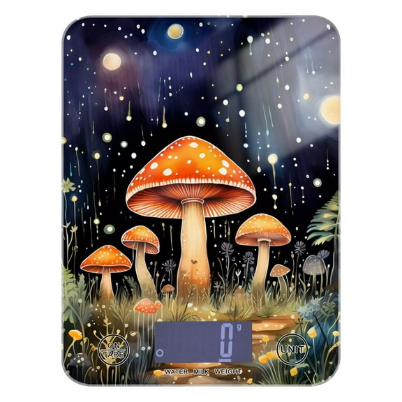 Magic Mushrooms Print Kitchen Scale Digital Food Scales Grams and Oz Weight for Cooking and Baking