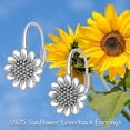 thumbnail image 2 of DOLIOX 925 Sterling Silver Evil Eyes Sunflower Cherry Blossom Greek Star Dangle Earrings Leverback Earrings for Women Birthday Hypoallergenic, 2 of 6
