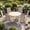 Sandshell Table-Sandshell Chairs, variant on Vicllax 5Piece Outdoor Patio Dining Set, 41 Inch Round Table with Umbrella Hole and All-Weather Patio Swivel Chairs set of 4, Gray Table and Gray Chairs