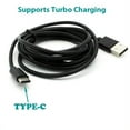 thumbnail image 2 of Charger 6ft USB Cable for Kyocera DuraXV Extreme -- Cord Power Wire Turbo Charge Sync Black compatible with Kyocera DuraXV Extreme Flip Phone, 2 of 6