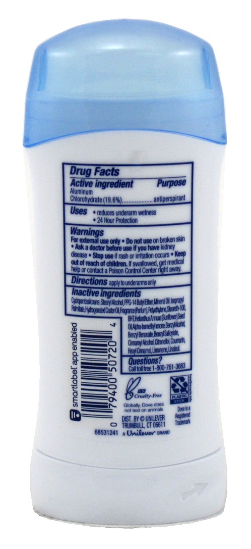 Dove Deodorant 2.6oz Powder All Day Protection (Pack of 3)