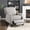 beige brown, variant on Transitional Style Reclining Chair | Ideal for Home Decor | Metal - Reinforced Solid Wood Frame | Removable Seat Back