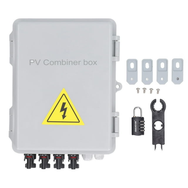 PV Combiner Box, PC Photovoltaic Combiner Box Coded Lock Natural Cooling IP65 For Residence