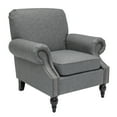 thumbnail image 2 of BARNUT Accent Chair,Armchair with Comfy Upholstered,Living Room Chair with Arms and Wood Legs,Set of 1,PU Leather in Gray, 2 of 5
