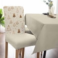 thumbnail image 2 of Chair Covers for Dining Room Set of 6,Vintage Christmas Tree Stretch Seat Protector Removable Washable Chairs Slipcovers for Kitchen Banquet Wedding Hotel,Winter Snowflake on Linen, 2 of 6
