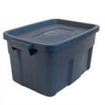 thumbnail image 2 of Rubbermaid Roughneck 31 Gallon Storage Tote, Dark Indigo Metallic (3 Pack), 2 of 5