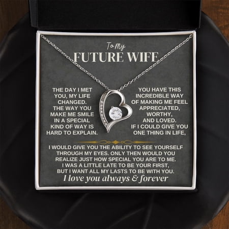 To My Future Wife Eternal Love Necklace A Meaningful Necklace Perfect For Anniversaries Birthdays Valentine V305 White Forever Love Necklace