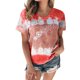 thumbnail image 1 of Moda mujer verano Sexy gradiente estampado Regular cuello redondo mujeres manga corta Top Fridja  zx770, 1 of 4