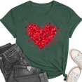 thumbnail image 2 of Abomasnow Valentines Shirts for Women Cute Love Heart Graphic Tee Tops Casual Short Sleeve Valentines Gift T Shirt S-2XL, 2 of 8