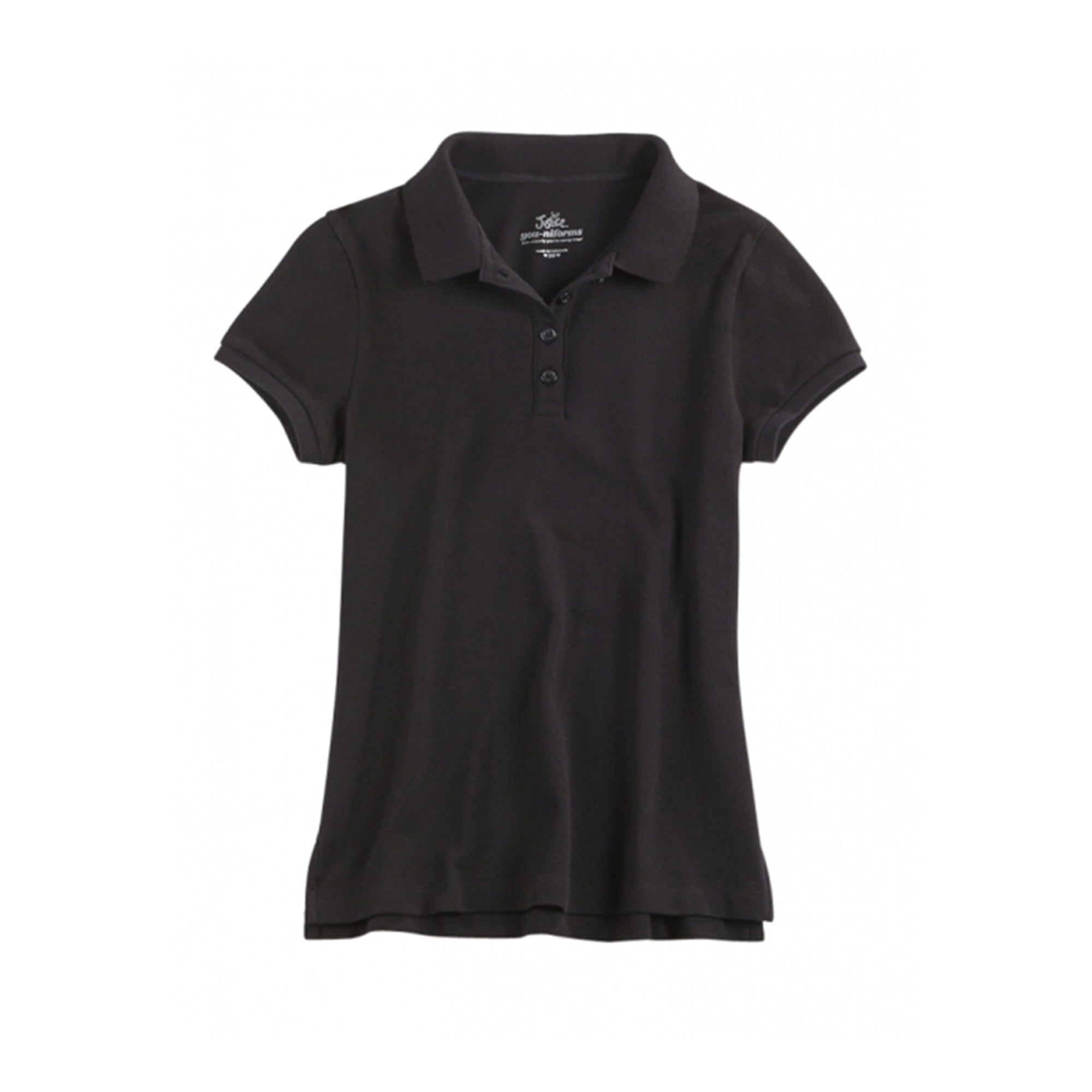 Chaps Girls' Uniform Sensory-Friendly Short Sleeve Solid Polo 