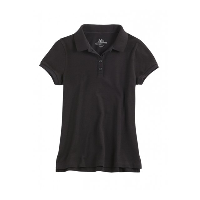 Camisa polo de uniforme escolar de Justice Girls, negro, 8 1/2 Plus
