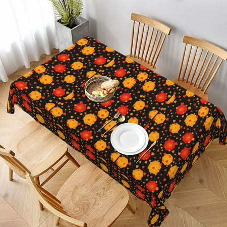 

Tablecloth Umbrella And Leaves Background Table Cloth For Rectangle Tables Waterproof Resistant Picnic Table Covers For Kitchen Dining/Party(60x90in)