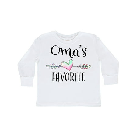 

Inktastic Oma s Favorite- Heart Grandchild Gift Toddler Boy or Toddler Girl Long Sleeve T-Shirt