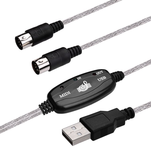 USB to MIDI Audio Cable for Digital MIDI Keyboard Musical Equipment