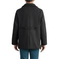 thumbnail image 3 of INSPIRE CHIC Double Breasted Coat for Men's Notched Collar Formal Classic Peacoat L Black, 3 of 6