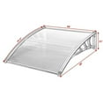 thumbnail image 4 of Resenkos 40 x 40 Inch Outdoor Polycarbonate Front Door Window Awning Canopy-Brown, Polycarbonate Entry Door Outdoor Window window Door Awning, Front Door Overhang Awning, 4 of 9