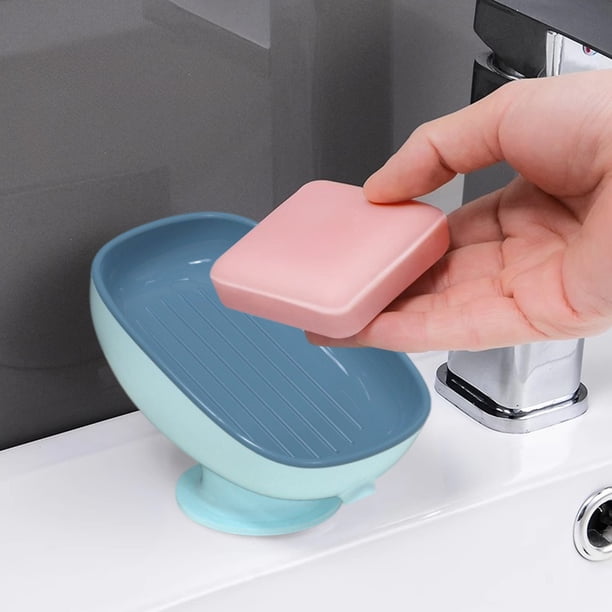Accesorios de baño Jabonera Jabonera con drenaje Jabonera Jabonera Jabonera portátil para baño Caja desinfectante práctica Caja para ducha de baño Jabonera para el hogar Jabonera