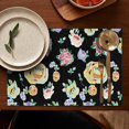 thumbnail image 4 of Pioneer Flower Floral Print Pattern Summer Placemats Table Placemats Set Of 6-Linen Kitchen Washable Placemats Table Mats 12x18 Inch Non-Slip Heat Resistant, 4 of 5